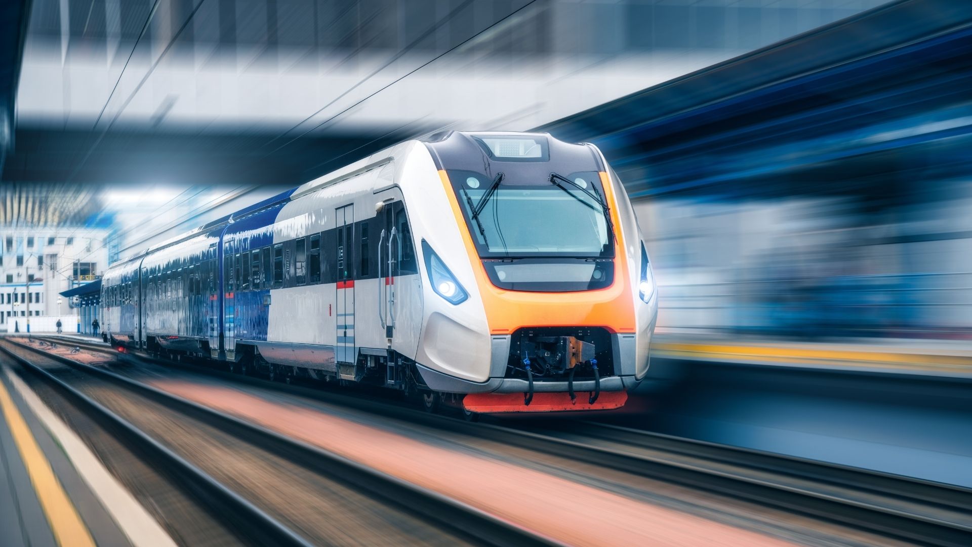 Modern High-Speed Train in Service