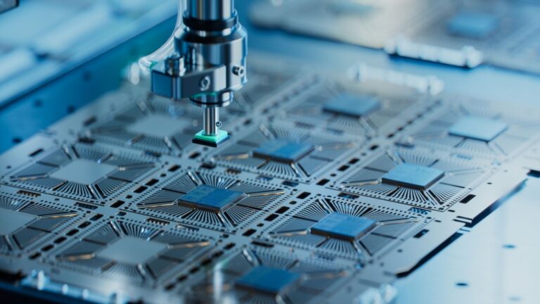 Automatisierte Bestückung von Mikrochips auf Leiterplatten